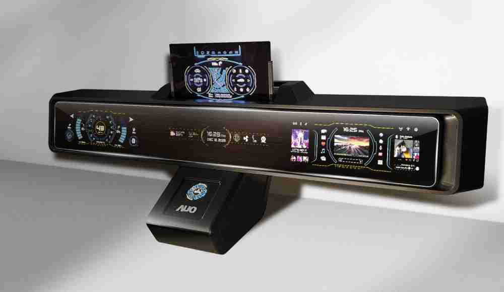 传奇国际Micro LED沉浸式车舱显示方案结合 可卷式、、可伸缩的Micro LED应用并可呈现不同的质感纹路，，，，展现人性化设计